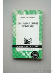 Libros: Libros y autores españoles contemporáneos - UNAMUNO, Miguel de